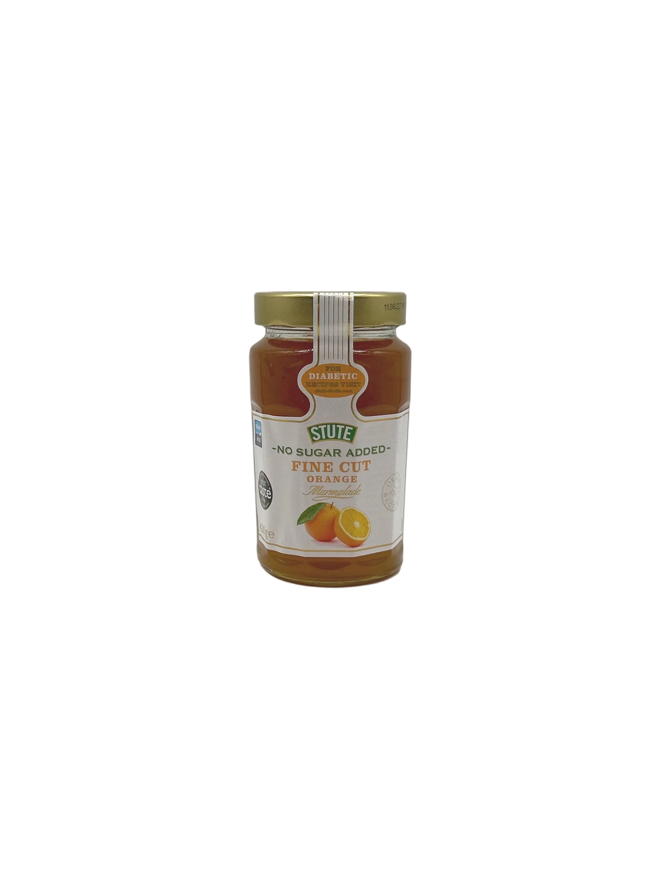 Stute No Sugar Added Jam - Fine Cut Orange Marmalade - 430 g