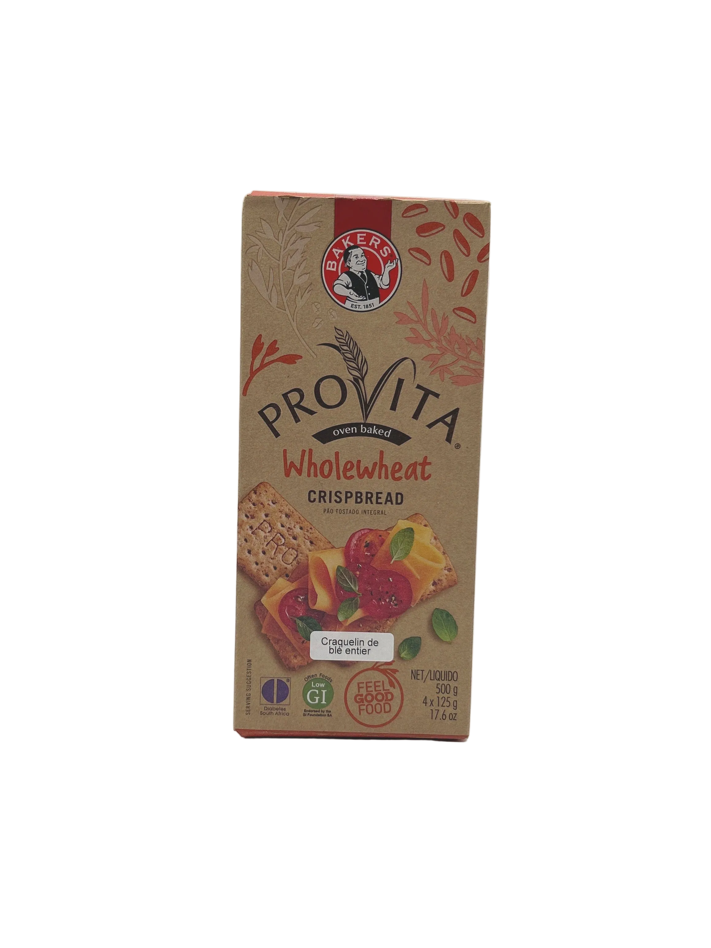 Bakers Provita Crispbread - Wholewheat - 500 g
