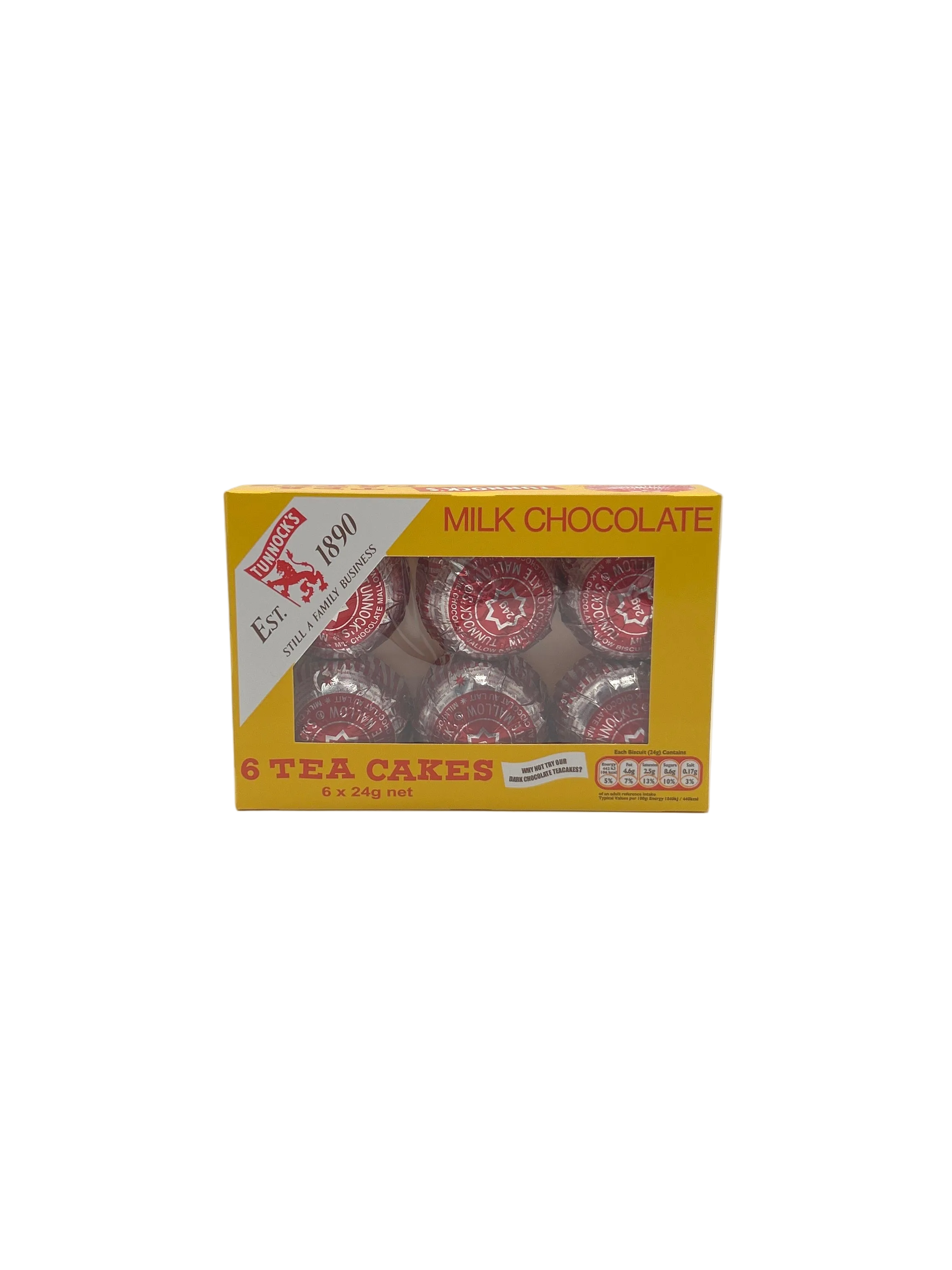 Tunnock's Milk Chocolate Tea Cakes - 6 x 24 g