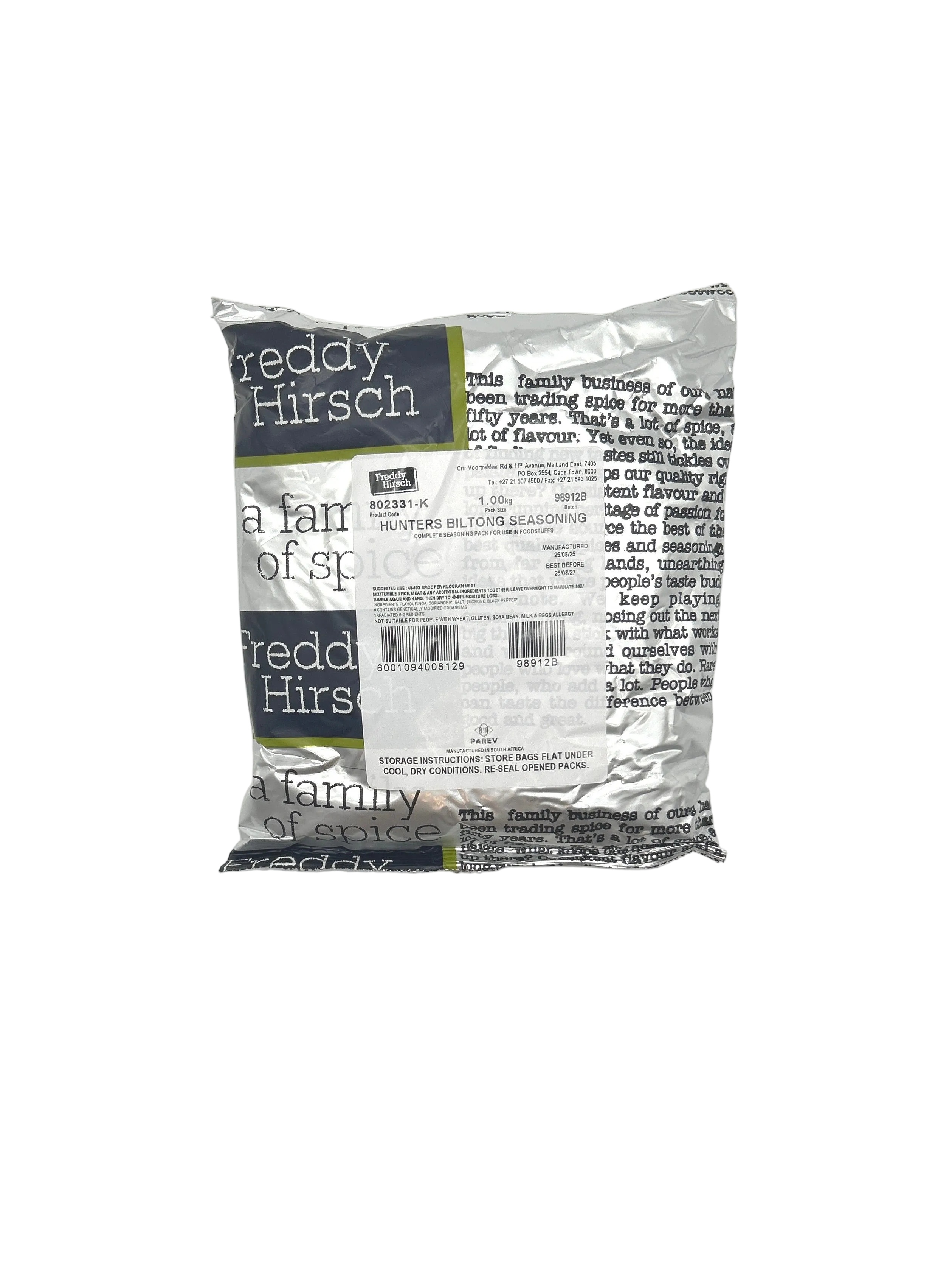 Freddy Hirsch Biltong Seasoning - Hunters Biltong - 1 kg