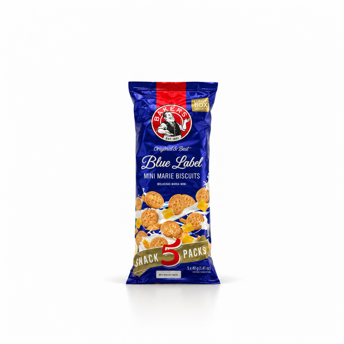 Bakers Blue Label Mini Marie Biscuits - 5 x 40 g