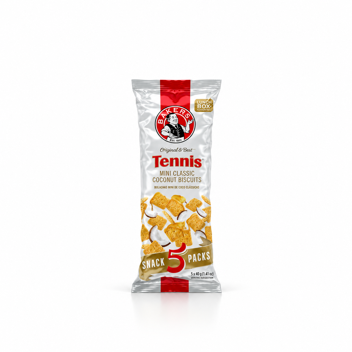 Bakers Mini Tennis Biscuits - 5 x 40 g