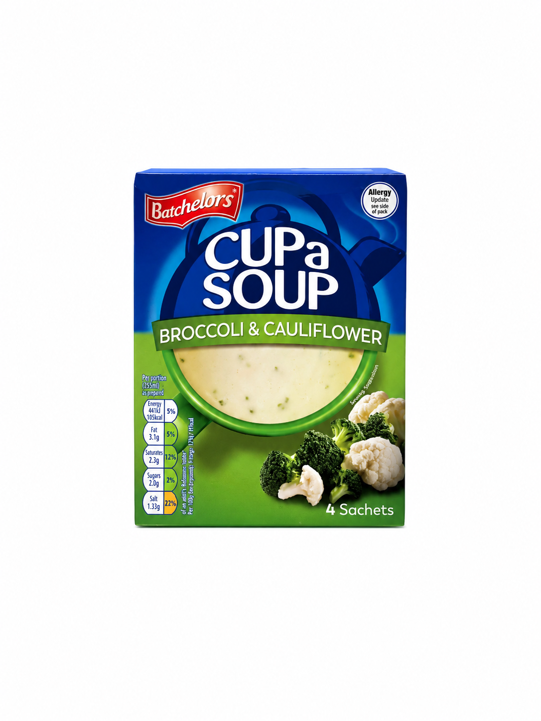 Batchelors Cup a Soup - Broccoli & Cauliflower - 4 Pack