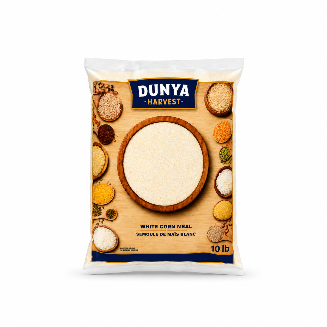 Dunya Harvest White Cornmeal - 4.54 kg