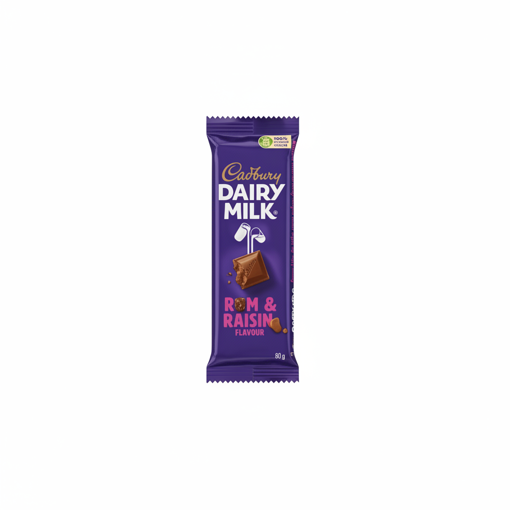 Cadbury Dairy Milk Rum & Raisin Flavour - 80 g